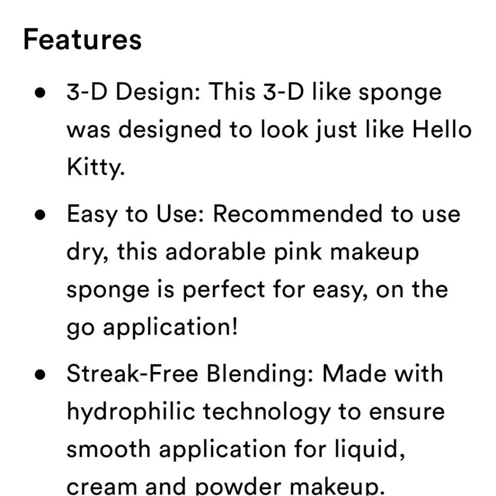 Wet-N-Wild X Hello Kitty‎ Cosmetic Sponge